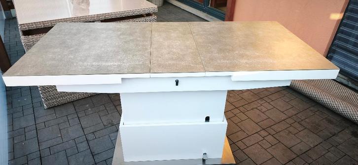 table de salon extensible plus hauteur, Maison & Meubles, Tables | Tables de salon, Comme neuf, Rectangulaire, Enlèvement