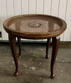 Koffietafeltje met glazen blad, Antiek en Kunst, Ophalen