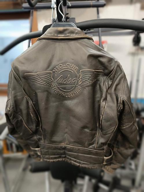 Unieke stoere lederen vest Kudsak L, Motoren, Kleding | Motorkleding, Ophalen