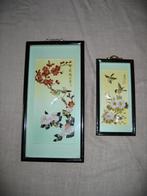 2 kaders met parelmoer tafereel, Antiek en Kunst, Ophalen of Verzenden
