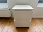 Set van 2 IKEA KULLEN nachtkastjes – 2 lades – wit, Ophalen, Minder dan 45 cm, Zo goed als nieuw, Minder dan 55 cm