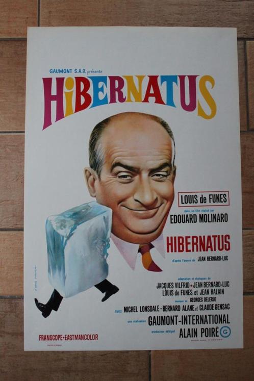 filmaffiche Louis De Funes Hibernatus filmposter, Verzamelen, Posters, Zo goed als nieuw, Film en Tv, A1 t/m A3, Rechthoekig Staand