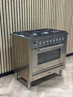 Boretti Inox 90cm Gas 6 pits + Multifunctionele Oven, Ophalen of Verzenden, Grill, Gas