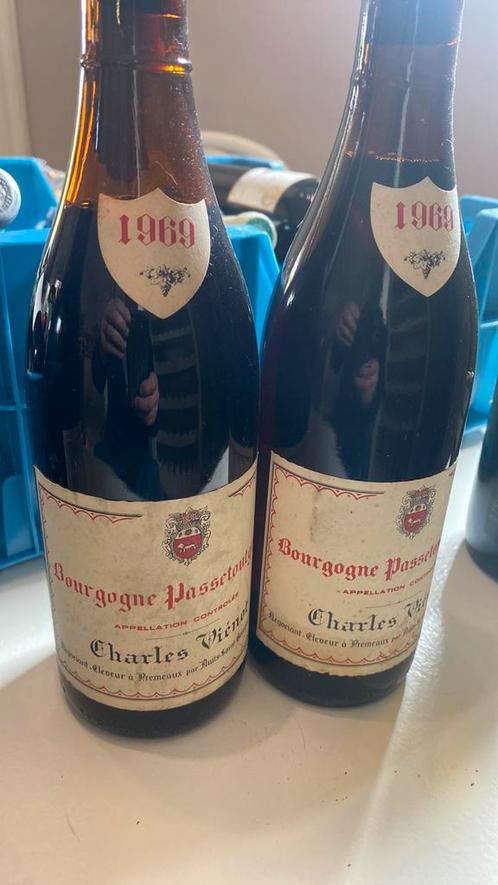 Vin passe-tout-grain de Bourgogne 1969, Collections, Vins, Utilisé, Vin rouge, France, Pleine, Enlèvement ou Envoi