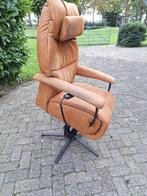 Luxe staop stoel / relaxfauteuil sta op / verwarming / relax, Gebruikt, Bruin, Ophalen of Verzenden, Metaal