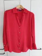 Knalrode, satijnachtige blouse Zara mt XS/S, Enlèvement