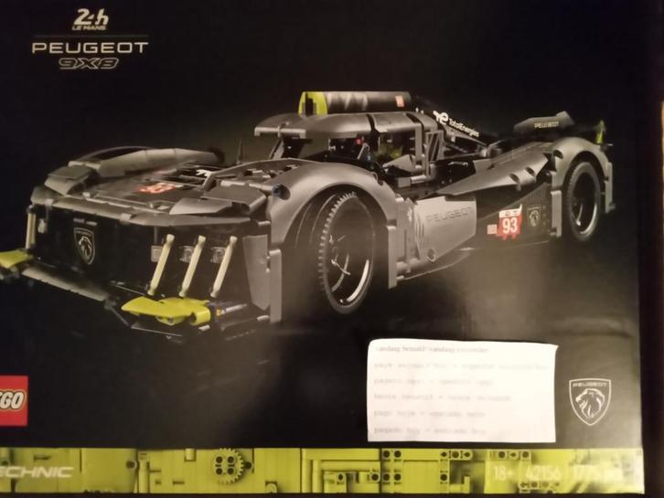 LEGO Technic PEUGEOT 9x8 24H Le Mans Hybrid Hypercar -42156-, Enfants & Bébés, Jouets | Duplo & Lego, Neuf, Lego, Ensemble complet