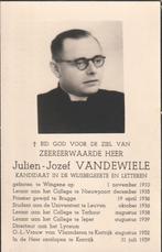 Prêtre Van De Wiele, Collections, Images pieuses & Faire-part, Envoi