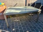 Tuintafel met 4 stoelen, Tuin en Terras, Tuintafels, Ophalen, Zo goed als nieuw, Rechthoekig, Aluminium