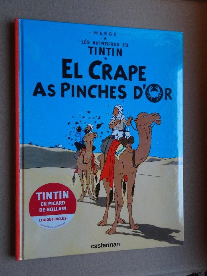 BD Kuifje - De krab met de gouden klauwen (in Picard), Verzamelen, Stripfiguren, Zo goed als nieuw, Boek of Spel, Kuifje, Ophalen of Verzenden