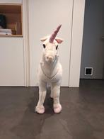 Unicorn+borstel ( kindje van 6-8 kan er op zitten), Kinderen en Baby's, Speelgoed | Knuffels en Pluche, Ophalen of Verzenden, Zo goed als nieuw