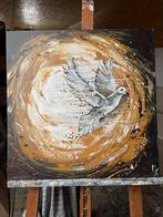 Expressief schilderjb duif Mk Art, Antiek en Kunst, Kunst | Schilderijen | Modern, Ophalen of Verzenden