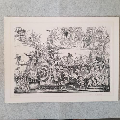 Arno Brys, Goudenboom ets 1977, Antiek en Kunst, Kunst | Etsen en Gravures, Ophalen of Verzenden