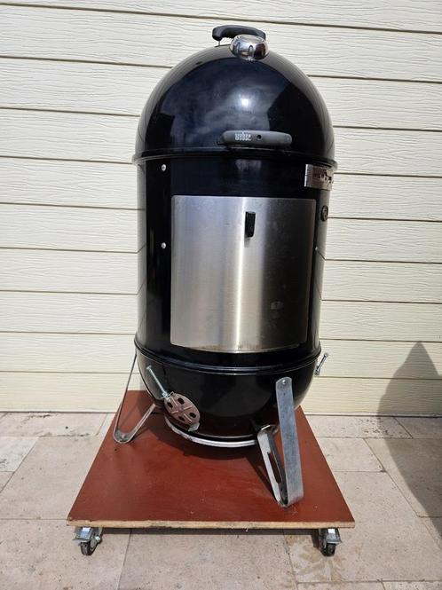 Weber Smokey Mountain 57, Tuin en Terras, Houtskoolbarbecues, Gebruikt, Met accessoires, Ophalen