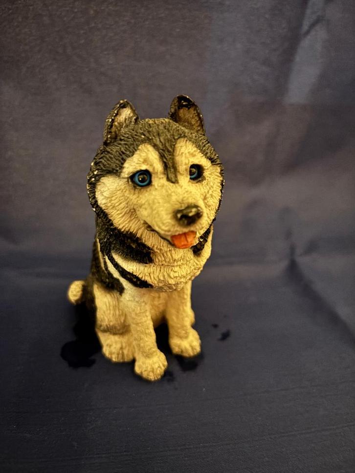 Honden beeld Husky hond beeldje, Verzamelen, Beelden en Beeldjes, Gebruikt, Dier, Ophalen of Verzenden