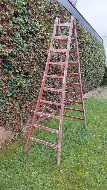 Ancienne échelle de peintre (en bois) Hauteur : 230cm disponible aux enchères