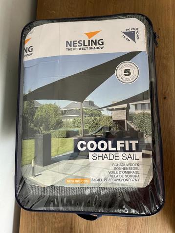 Schaduwdoek Nesling 5x5x7,10 m, 90º Antraciet,(bijna)nieuw beschikbaar voor biedingen