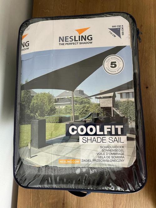 Schaduwdoek Nesling 5x5x7,10 m, 90º Antraciet,(bijna)nieuw, Tuin en Terras, Schaduwdoeken, Zo goed als nieuw, Ophalen of Verzenden