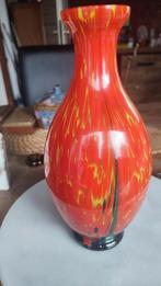 Prachtige Murano-vaas. Oranje tinten. Geel. 28 cm, Antiek en Kunst, Ophalen of Verzenden