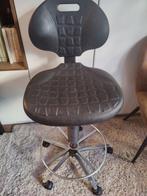 Solide zwarte werkplaatsstoel bureaustoel, Huis en Inrichting, Ophalen, Gebruikt, Zwart, Bureaustoel
