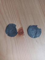 2 zilveren leeuwen Lodewijk 2 van Male, Postzegels en Munten, Ophalen of Verzenden, Zilver, Zilver