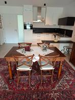 Tafel en stoelen in mahonie, Huis en Inrichting, Ophalen, Zo goed als nieuw
