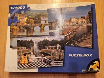 Puzzelbox Wild Horse 3 x 1000 stukjes beschikbaar voor biedingen