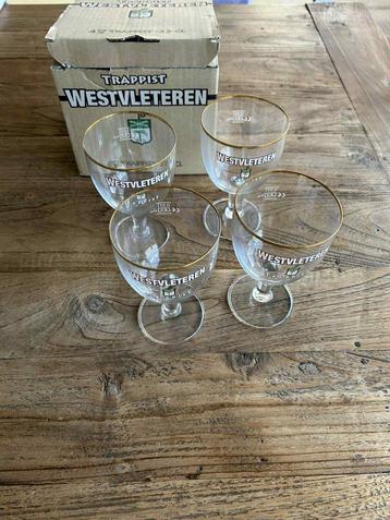 4 originele Westvleteren Trappist glazen, Enlèvement, Comme neuf, Verre ou Verres, Autres marques