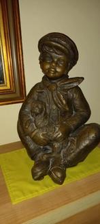 Zeer mooi 60 jarig bronzen mannetje 28 kg, Antiek en Kunst, Kunst | Beelden en Houtsnijwerken, Ophalen