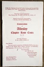 Consecration of Allesley Chapter Rose Croix No. 701 - 1971, Autres sujets/thèmes, Arrière-plan et information, Utilisé, Enlèvement ou Envoi
