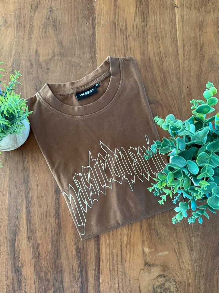 Nieuwe & ongedragen bruine Wasted Paris T-shirt – Maat XS, Kleding | Heren, T-shirts, Nieuw, Maat 46 (S) of kleiner, Bruin, Verzenden