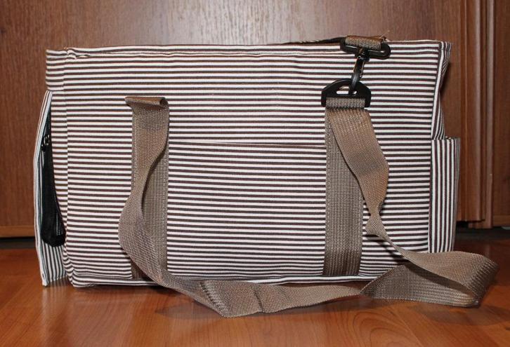 Beige en wit gevoerde tas voor kleine hond, Dieren en Toebehoren, Honden-accessoires, Nieuw, Ophalen of Verzenden