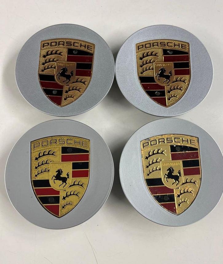 Originele Porsche naafdoppen 75 mm met kleur logo, Auto-onderdelen, Overige Auto-onderdelen, Ophalen of Verzenden