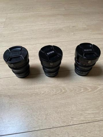 3 Meike Cinema Lensen MFT voor BMPCC4K (16mm & 25mm & 50mm)