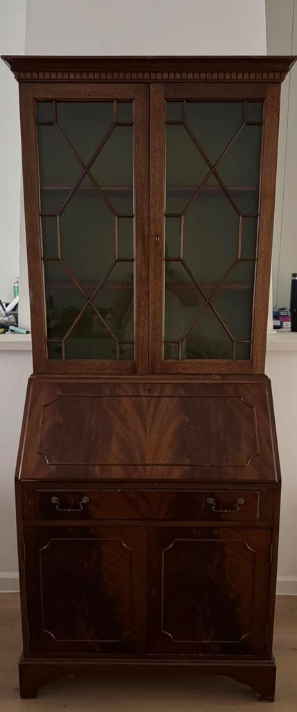 Vitrine antique/secrétaire, Maison & Meubles, Armoires | Secrétaires, Utilisé, Enlèvement