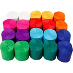 Crêpepapier mix kleuren 5cm breed - 20 rolletjes, Hobby en Vrije tijd, Verzenden, Nieuw