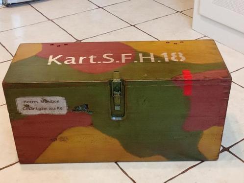 Duitse munitiekoffer WO2 - 1944:15 cm houwitser - K, Verzamelen, Militaria | Tweede Wereldoorlog, Ophalen of Verzenden
