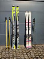 Paire de skis Volkl et batons, Sports & Fitness, Ski & Ski de fond, Autres marques, Skis, 140 à 160 cm, Enlèvement