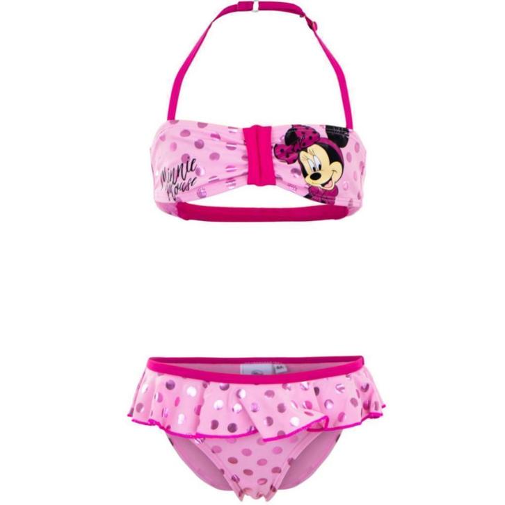 Minnie Mouse Bikini - Dots Roze - Maat 98 - 128, Kinderen en Baby's, Kinderkleding | Kinder-zwemkleding, Nieuw, Bikiniset, Maat 98