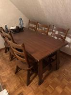 Eiken Tafel met 6 stoelen, Ophalen, Gebruikt