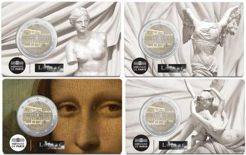 Frankrijk 2025 - Louvre - in coincards - serie of los, Postzegels en Munten, Munten | Europa | Euromunten, Setje, 2 euro, Frankrijk