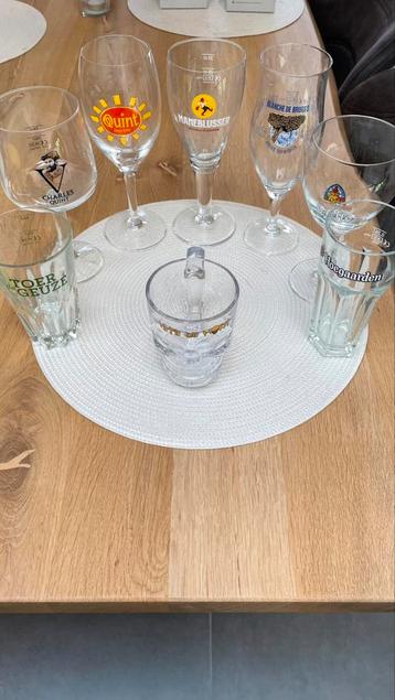Verschillende bierglazen €2/stuk beschikbaar voor biedingen