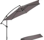 Zweefparasol 350cm nieuw(beschermhoes zonder voet) antraciet, Tuin en Terras, Ophalen, Kantelbaar, Nieuw, Zweefparasol