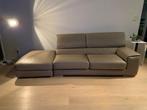 Lederen salon, Huis en Inrichting, Zetels | Zetels, Ophalen, Driepersoons, Zo goed als nieuw, Rechte bank