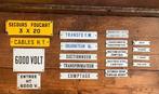 Lot de 18 plaques émaillées industrielles, Ophalen of Verzenden