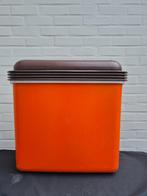vintage koelbox - frigobox Curver/oranje-bruin jaren '70, Verzamelen, Ophalen of Verzenden