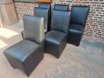 Lederen stoelen op wieltjes, Huis en Inrichting, Fauteuils, Ophalen of Verzenden, Zo goed als nieuw