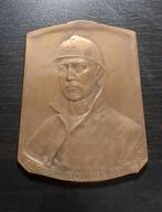 Bronzen plaquette Koning Albert Victoire 1914-1918, Ophalen of Verzenden, Brons