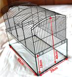 Multifunctionele dierenkooi met glazen onderbak - 51x40x29 c, Moins de 60 cm, Cage, Utilisé, Hamster