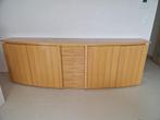 Modern dressoir van massief hout, Huis en Inrichting, Kasten | Buffetkasten, Ophalen, Gebruikt, 200 cm of meer, Minder dan 100 cm
